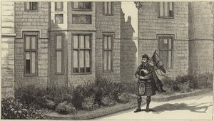 The Queen at Balmoral by English School