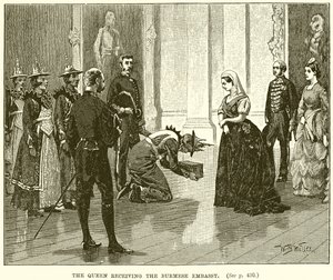 The Queen receiving the Burmese Embassy