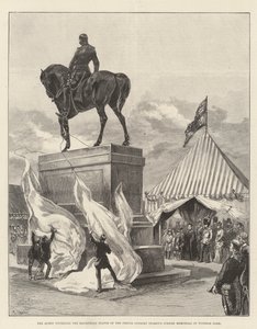 The Queen unveiling the Equestrian Statue of the Prince Consort (Women