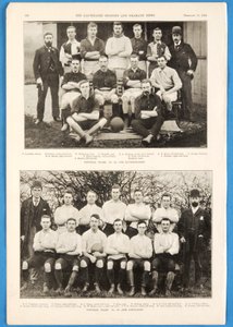 The Ravensbourne and The Connaught, football teams featured in The Illustrated Sporting and Dramatic News, 13th February 1892