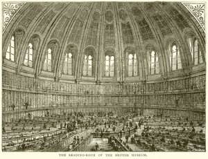 The Reading-Room of the British Museum by English School