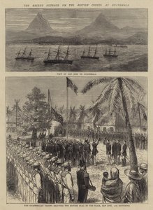 The Recent Outrage on the British Consul at Guatemala (engraving) by English School