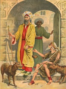 The Rich Man and Lazarus by English School