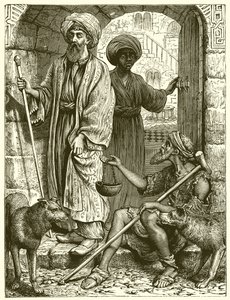 The Rich Man and the Beggar by English School