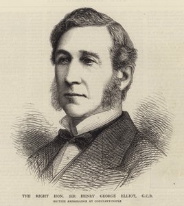 The Right Honourable Sir Henry George Elliot, GCB (engraving) by English School