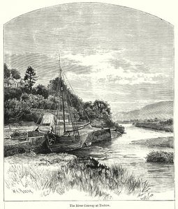 The River Conway at Trefriw by English School