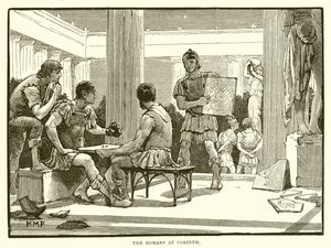 The Romans at Corinth by English School