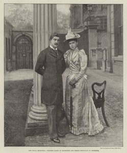 The Royal Betrothal, Princess Marie of Edinburgh and Prince Ferdinand of Roumania by English School
