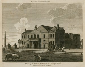 The Royal Circus in St Georges Fields, Surrey, near the Obelisk by English School