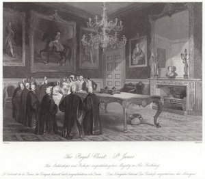 The Royal Closet in St James Palace by English School