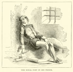 The Royal poet in his prison by English School