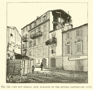 The Rue Debray, Nice, Damaged by the Riviera Earthquake, 1887