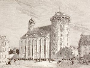 The Rundetarn or Round Tower in Copenhagen, Denmark in the Nineteenth Century