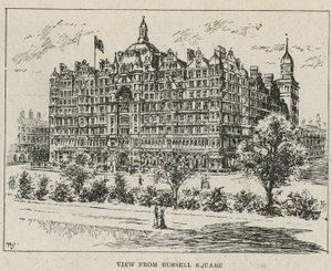The Russell Hotel, View from Russell Square by English School