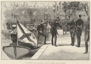 The Russian Naval Squadron at Toulon, Admiral Avellan Landing