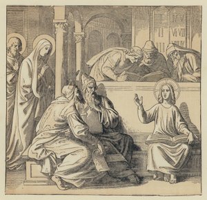 The Saviour in the Temple by English School