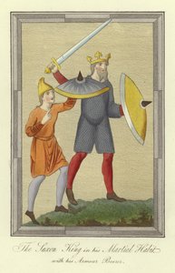 The Saxon King in His Martial Habit with His Armour Bearer by English School