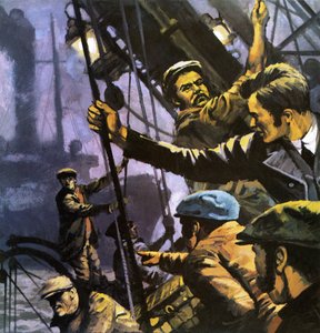 The Sea Wolf. Illustration to the book by Jack London. by English School