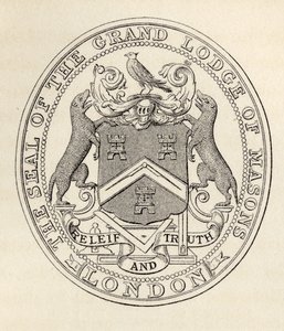 The Seal of the Grand Lodge of Masons, London, before 1813, from 