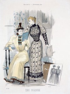 The Season, Fashion Plate for The Queen, September 1892 by English School