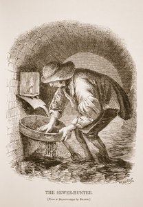 The Sewer-Hunter, from the daguerreotype by Richard Beard, illustration from London Labour and London Poor by Henry Mayhew, pub. 1862 by English School