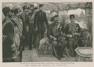 The Shah and the Prince of Wales Passing up the Thames on Board The Duke of Edinburgh by English School