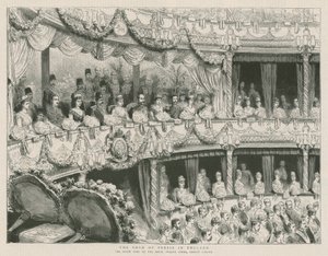 The Shah of Persia in England; The State Visit to the Royal Italian Opera, Covent Garden by English School