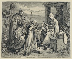 The Shepherds Adoring by English School