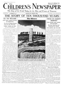 The Silence of Remembrance Day, front page of 