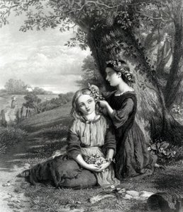 The Sisters, published in the Art Journal, engraved by C. Cousen by English School