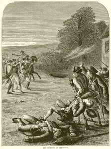 The Skirmish at Lexington by English School
