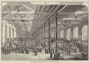 The Spinning Room in the Shadwell Rope Works by English School