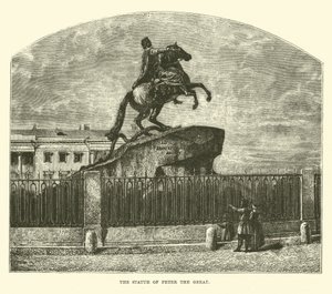 The Statue of Peter the Great by English School
