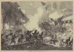 The Storming of Lucknow by English School