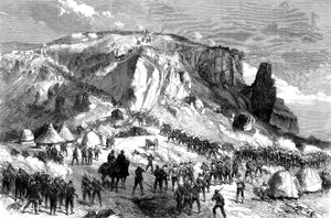 The Storming of Magdala, on Easter Sunday, 13th April 1868, from The British Expedition to Abyssinia, 1868 by English School