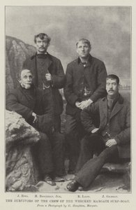 The Survivors of the Crew of the Wrecked Margate Surf-Boat (engraving)