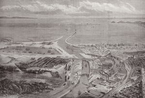 The Swansea Harbour and Docks, from The Illustrated London News, 22nd October 1881 by English School