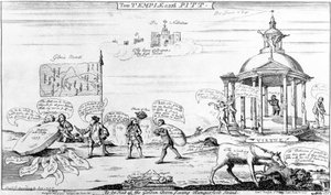 The Temple and Pitt, 1757 by English School