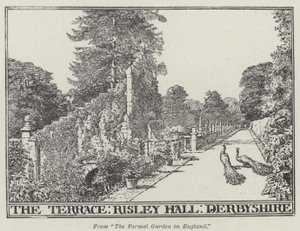 The Terrace, Risley Hall, Derbyshire by English School