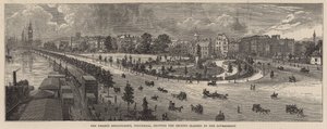 The Thames Embankment, Whitehall, showing the ground claimed by the Government