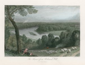 The Thames from Richmond Hill by English School