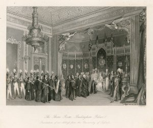 The Throne Room, Buckingham Palace by English School
