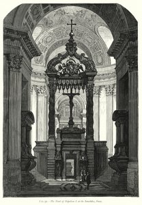 The Tomb of Napoleon I at the Invalides, Paris by English School