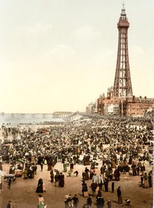 The Tower and beach, Blackpool by English School