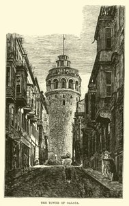 The Tower of Galata by English School