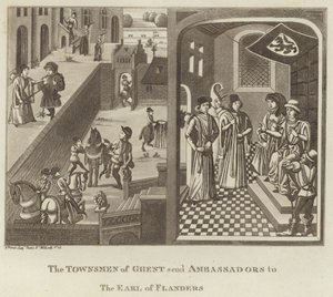 The Townsmen of Ghent Send Ambassadors to the Earl of Flanders by English School