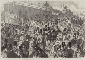 The Tribunes at Longchamps before the Race for the Grand Prix de Paris by English School