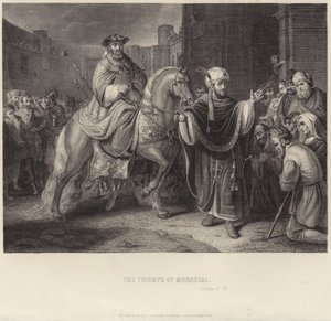 The Triumph of Mordecai by English School