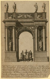 The Triumphal Arch with the Entrance of the Champion by English School