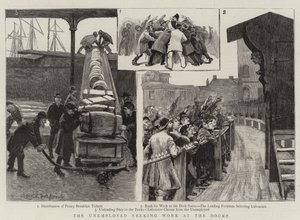 The Unemployed seeking Work at the Docks by English School